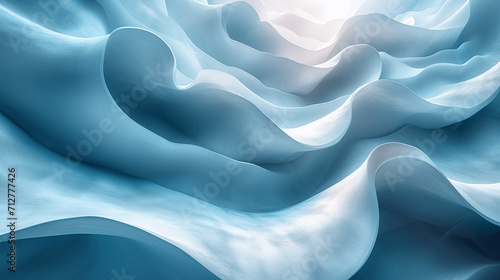 Abstract Soft Blue Waves with Light Accents © Stanley