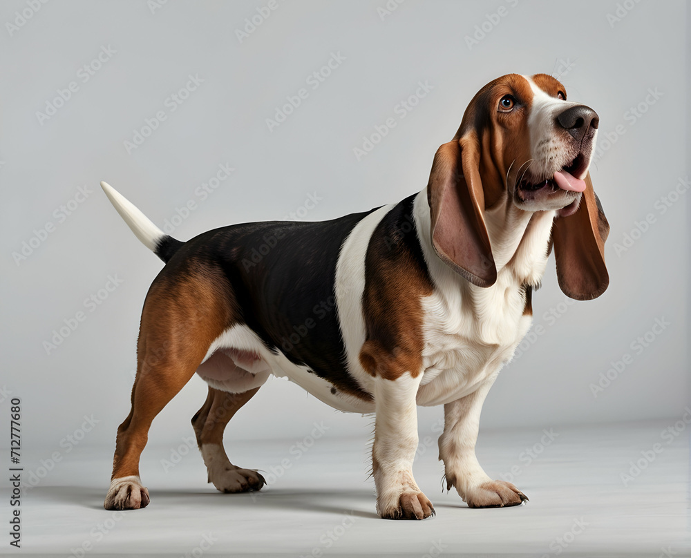 Portrait of the Basset Hound dog