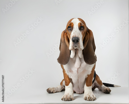 Portrait of the Basset Hound dog