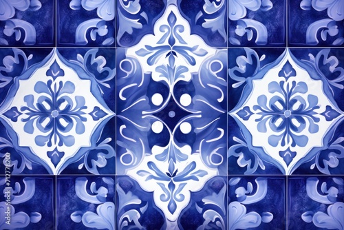 Indigo tiles, seamless pattern, SNES style © Lenhard