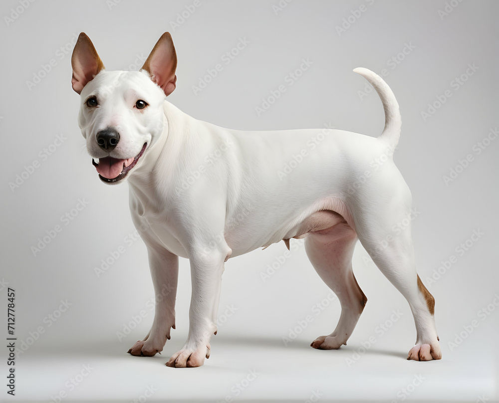 Portrait of the Bullterrier dog