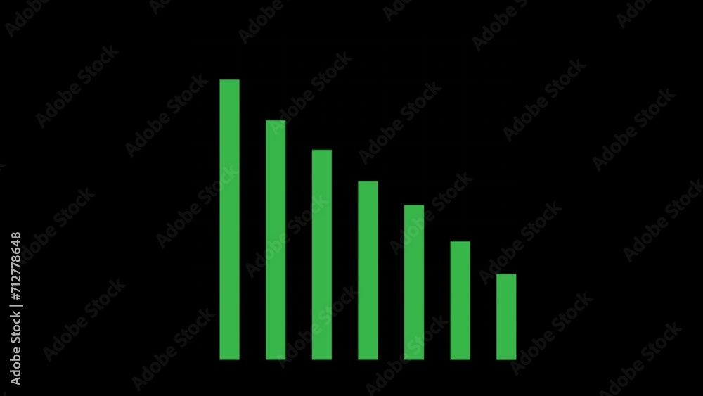 Graph goes downward Animation with transparent background Graph goes downward Animation with transparent background