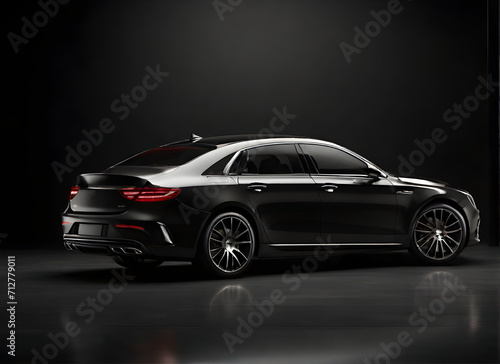 Shot of the luxury black car © gmstockstudio
