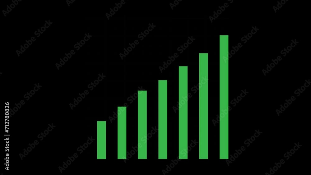 Graph goes up Animation with transparent background Graph goes up Animation with transparent background
