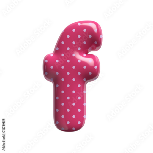 Wallpaper Mural Polka dot letter F - Small 3d pink retro font - Suitable for Fashion, retro design or decoration related subjects Torontodigital.ca