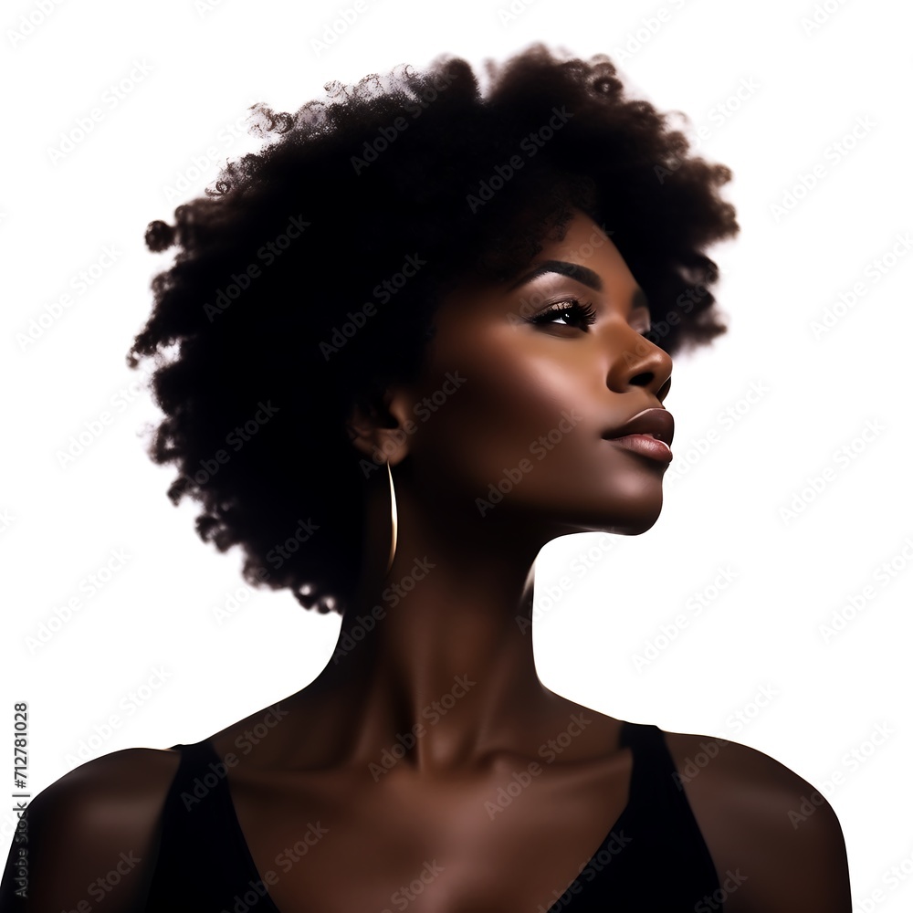 Black woman isolated on blank white background Black woman isolated on blank white background