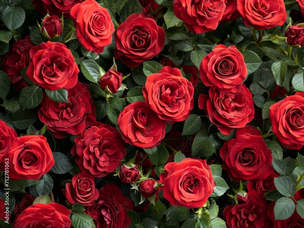 Beautiful vibrant red roses for a Valentine's Day or anniversary backdrop. Beautiful vibrant red roses for a Valentine's Day or anniversary backdrop.