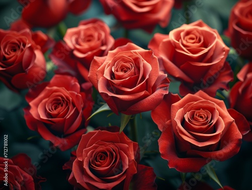 Beautiful vibrant red roses for a Valentine s Day or anniversary backdrop. 