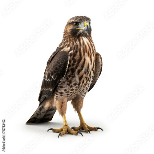 Hawk isolated on white background