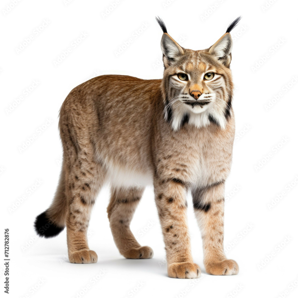 Naklejka premium Lynx isolated on white background
