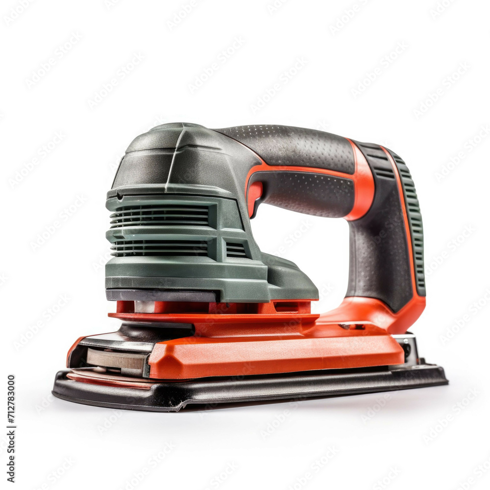 Fototapeta premium Handheld Power Sander from the hardware store, isolated on white background
