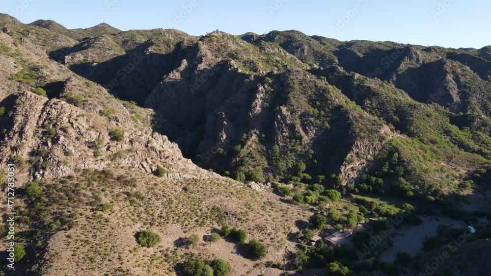 Aerial view of mountain valley Aerial view of mountain valley