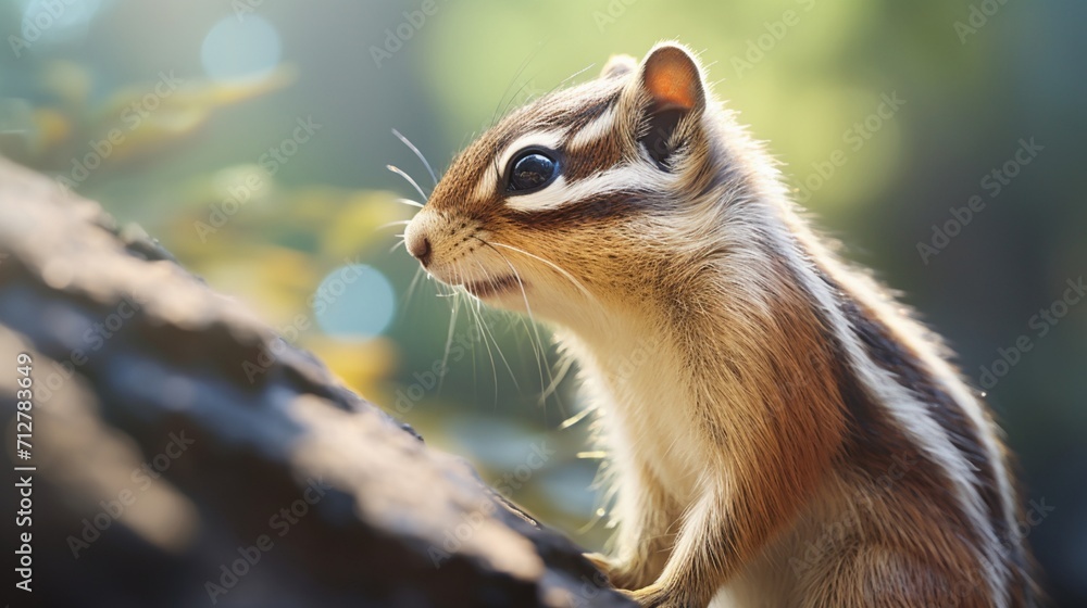Adorable Chipmunk Close-up: Capturing the Expressive Detail of a Chipmunk's Face and Cheeks - AI-Generative Adorable Chipmunk Close-up: Capturing the Expressive Detail of a Chipmunk's Face and Cheeks - AI-Generative