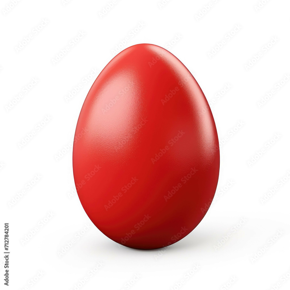 Red Easter Egg isolated on white background Red Easter Egg isolated on white background