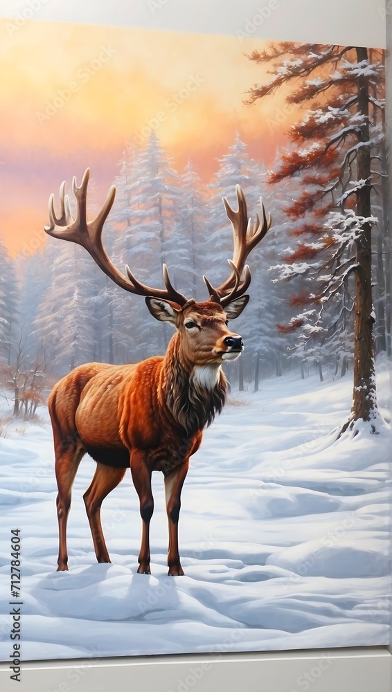 deer in the snow deer in the snow