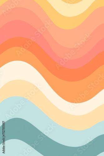 Peach wavy 70s halftone pattern, batik, pastel