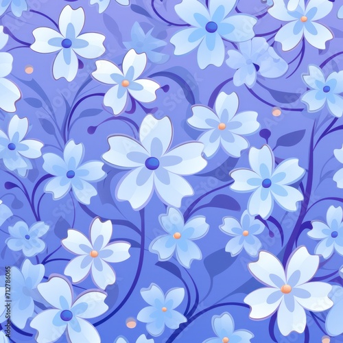Periwinkle cartoon illustration of a pattern with one break in the pattern