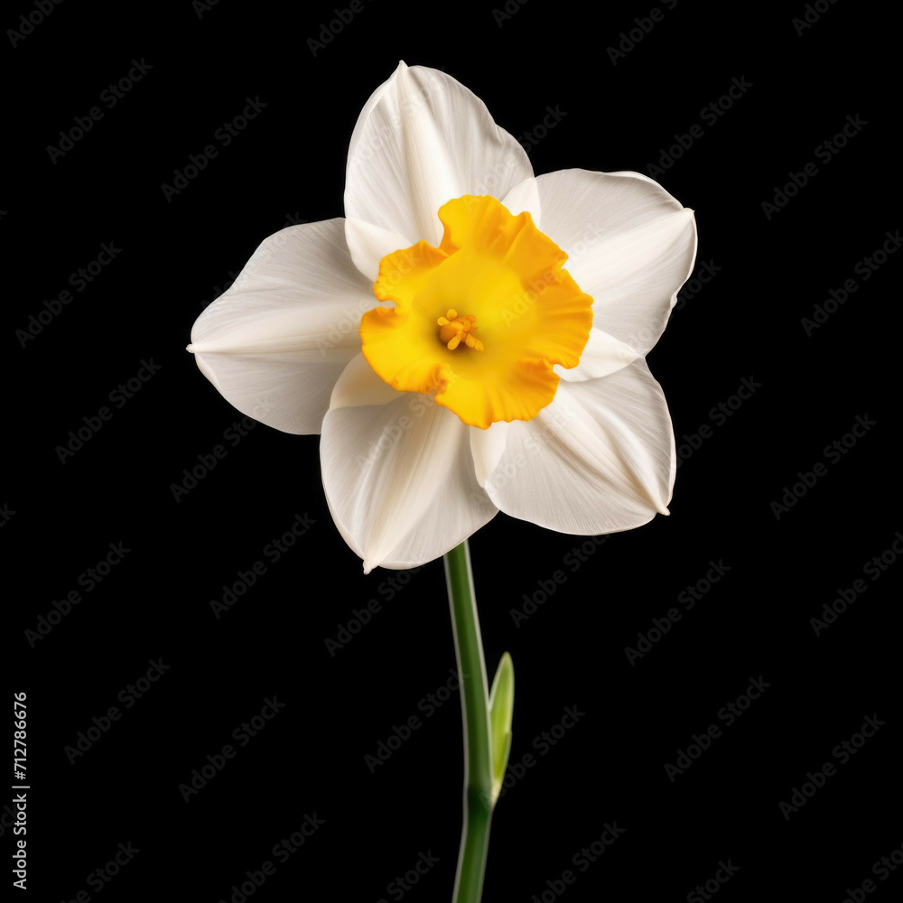 Narcissus Flower, isolated on white background Narcissus Flower, isolated on white background