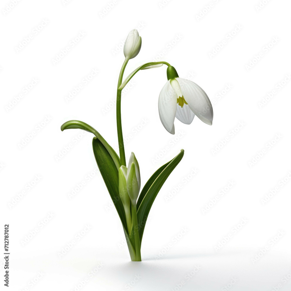 Snowdrop Flower, isolated on white background Snowdrop Flower, isolated on white background