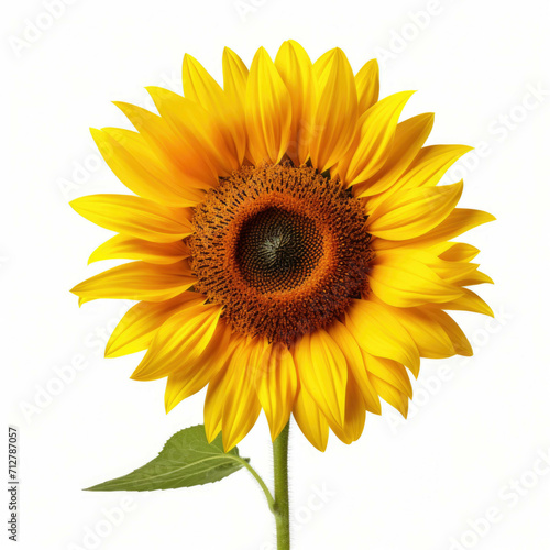 Sunflower Flower, isolated on white background