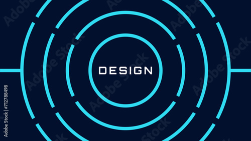 Abstract circular signal futuristic tech background for flyers, posters, covers, wallpapers, and other.