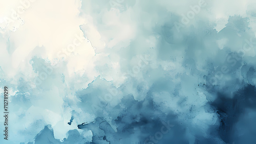 modern abstract soft colored background with watercolors and a dominant white and blue color