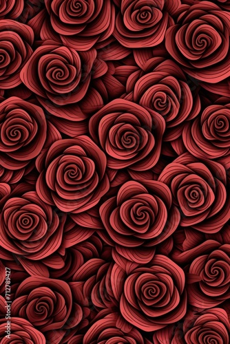 Rose tessellations pattern