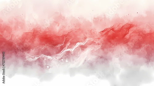 modern abstract soft colored background with watercolors and a dominant white and red color