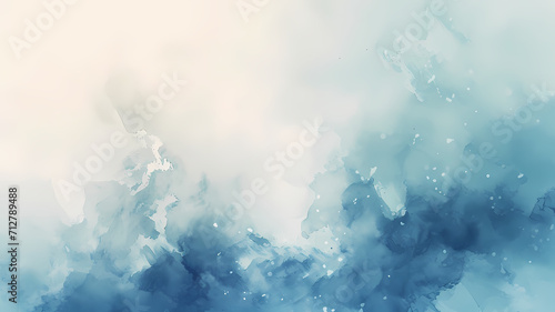 modern abstract soft colored background with watercolors and a dominant white and blue color