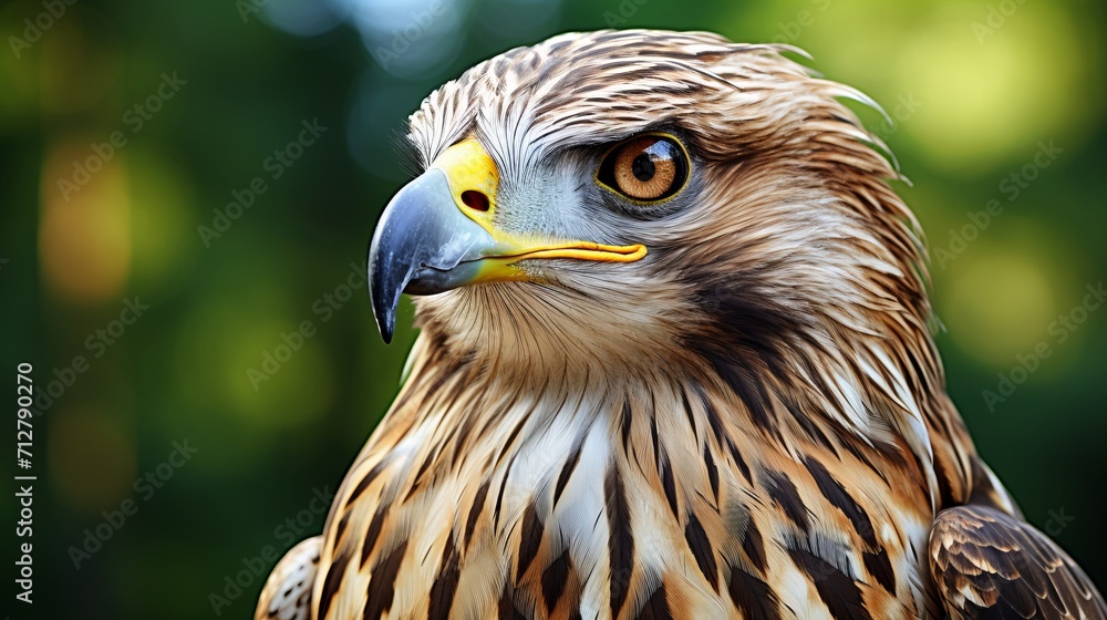 Obraz premium Majestic buzzard portrait captivating wildlife photography in natural habitat
