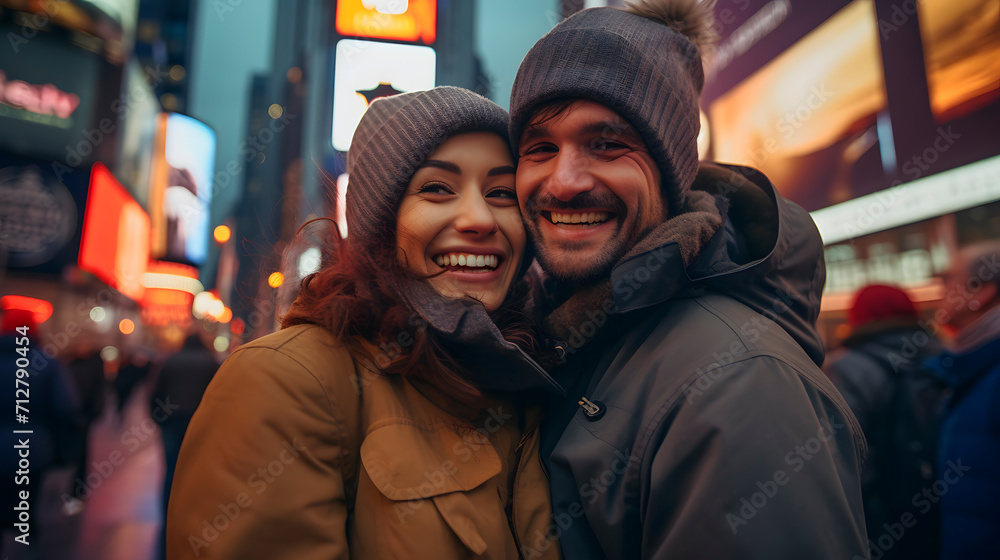 smiling couple taking a selfie, couple on vacation, traveling around the world smiling couple taking a selfie, couple on vacation, traveling around the world