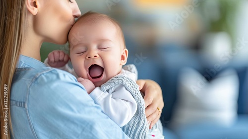 Caring nurse cradling newborn baby with genuine emotions of nurture and care