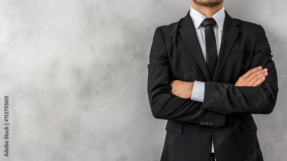 Confident businessman with crossed arms Confident businessman with crossed arms