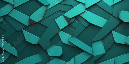 Teal cartoon illustration of a pattern with one break in the pattern