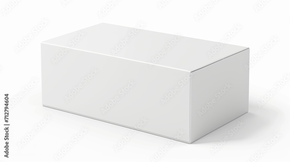 Discover a sleek white box - mockup for versatile, realistic product packaging. Isolated on a white background for a clean presentation. Generative AI Discover a sleek white box - mockup for versatile, realistic product packaging. Isolated on a white background for a clean presentation. Generative AI