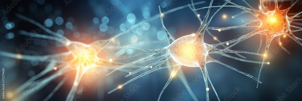 Abstract background of interconnected nerve cells for medical and scientific concepts Abstract background of interconnected nerve cells for medical and scientific concepts