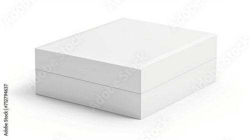 Wallpaper Mural Versatile white box with a mock-up white cardboard package, offering a realistic and blank canvas for product packaging. Isolated on a white background for a clean and presentation. Generative AI Torontodigital.ca