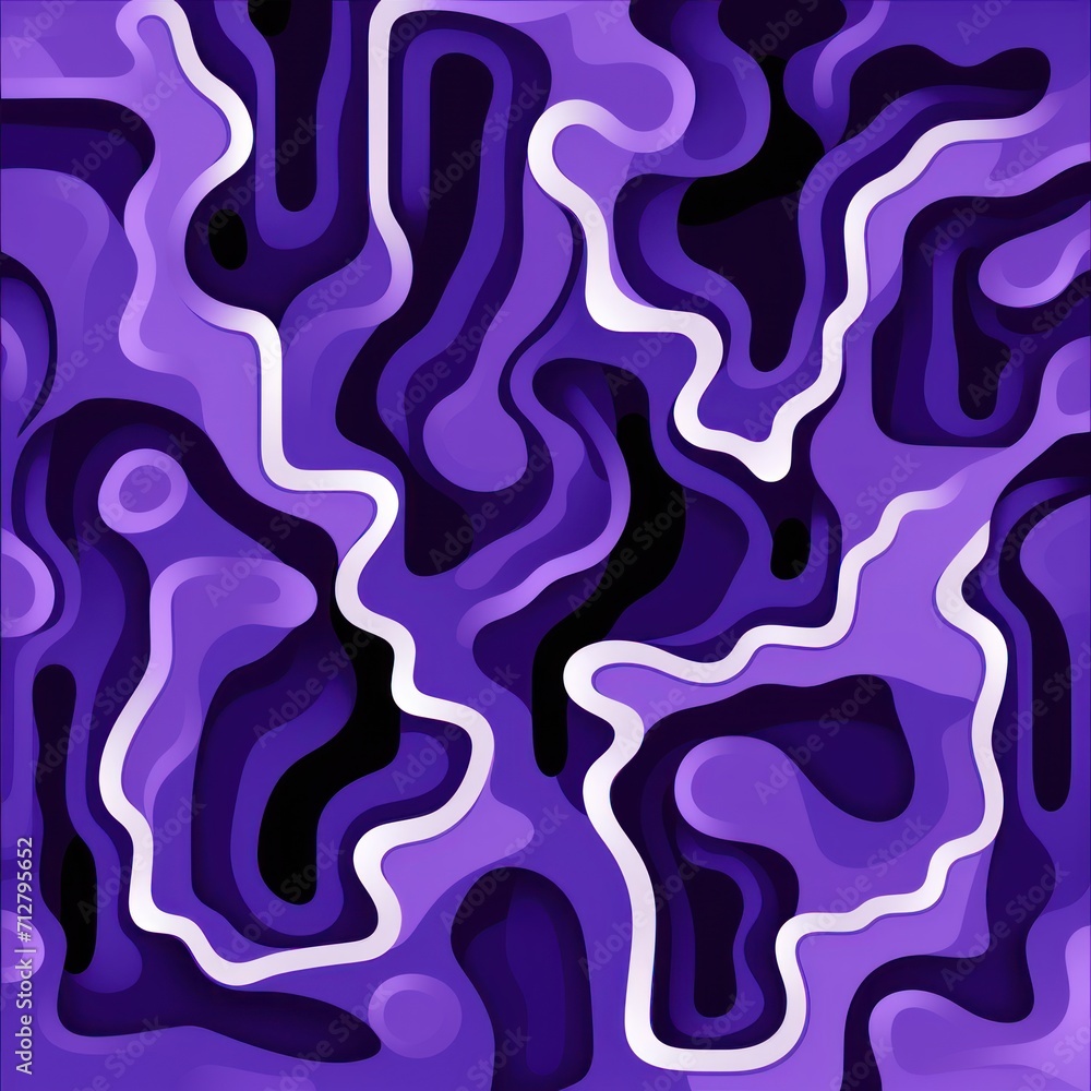 Violet cartoon illustration of a pattern with one break in the pattern