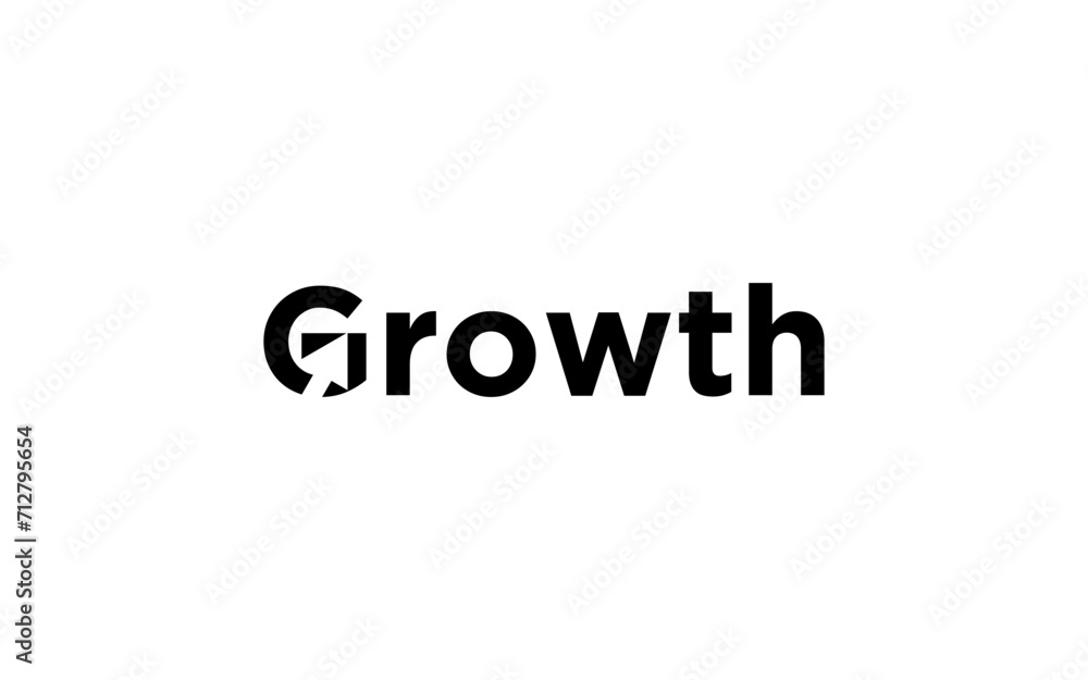Modern growth logo design wordmark. graphic vector illustration. Symbol, icon, creative. Modern growth logo design wordmark. graphic vector illustration. Symbol, icon, creative.