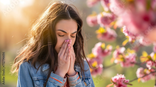 Beware of seasonal allergies during spring. Pollen allergy.
