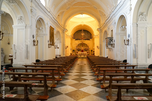 interior of the church of Santa Sofia in the town of Anacapri. Capri Island, Naples, Italy photo