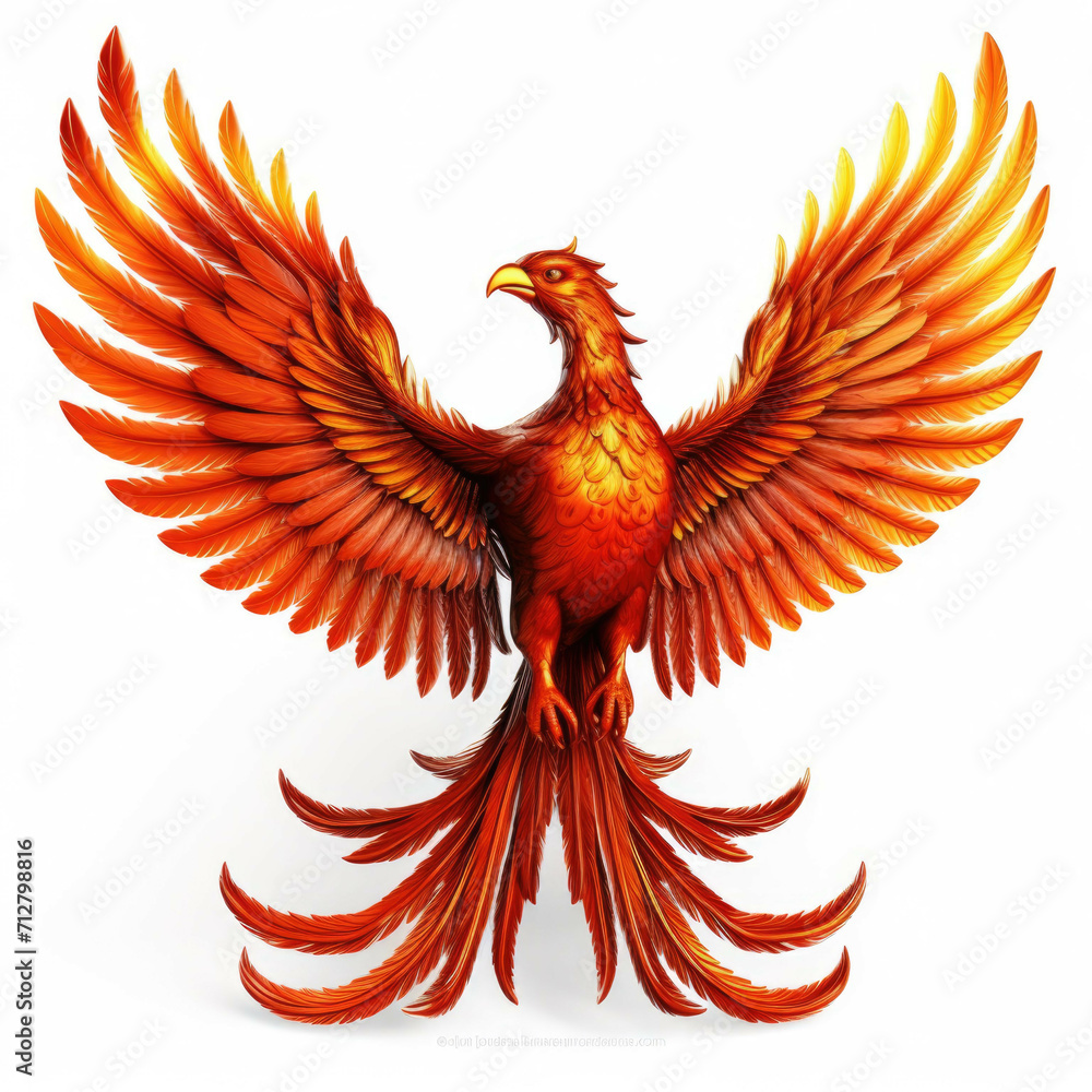 Obraz premium Phoenix isolated on white background