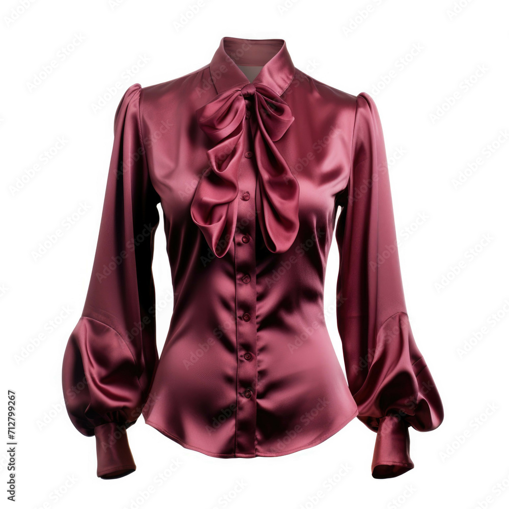 Bordeaux Blouse isolated on white background Bordeaux Blouse isolated on white background