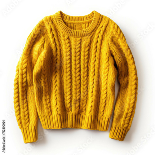Yellow Sweater isolated on white background