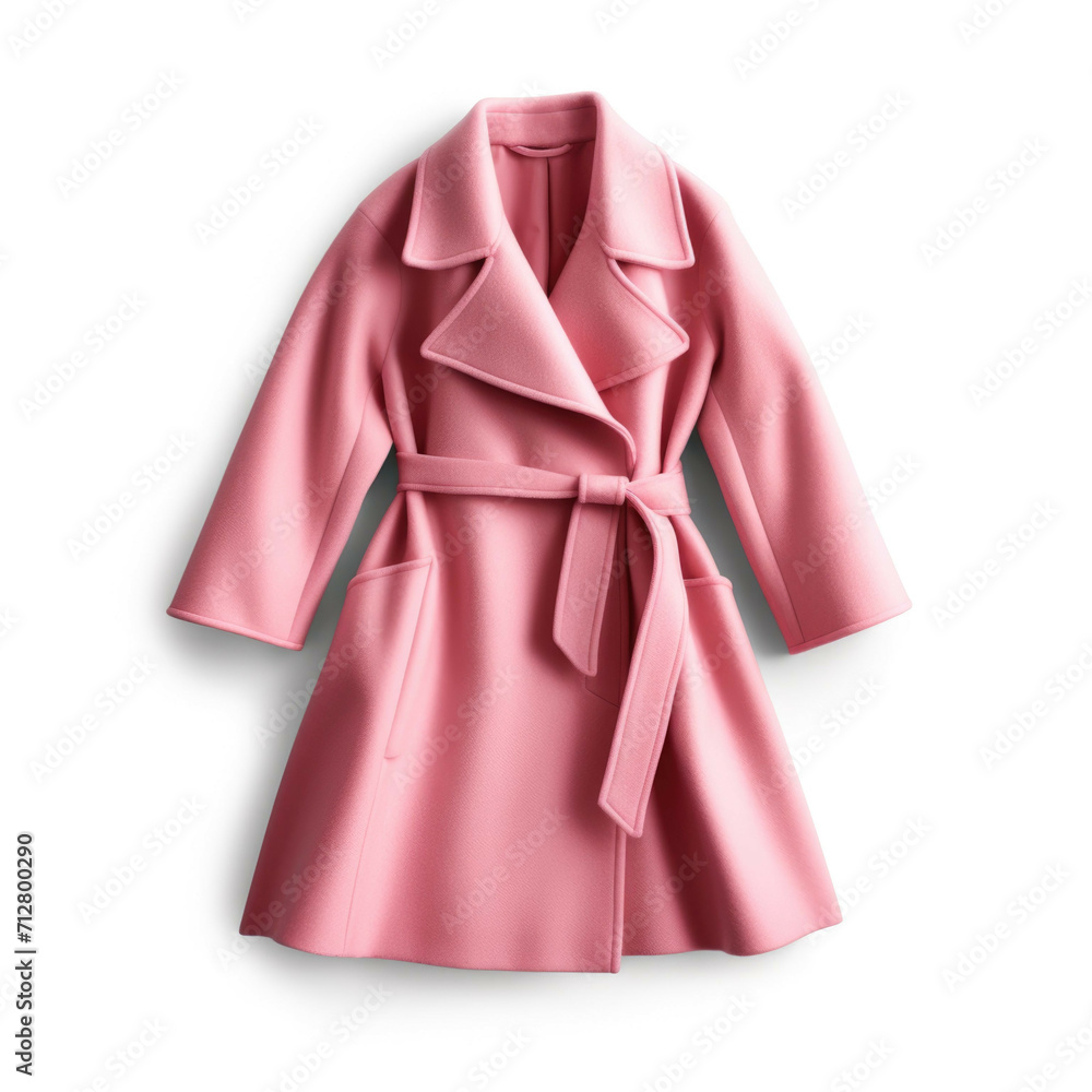 Pink Coat isolated on white background Pink Coat isolated on white background