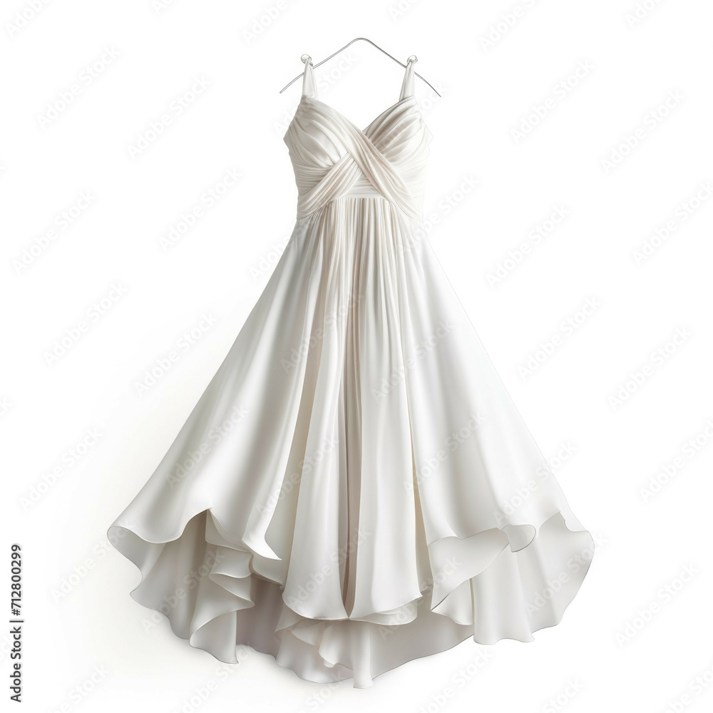 White Dress isolated on white background White Dress isolated on white background