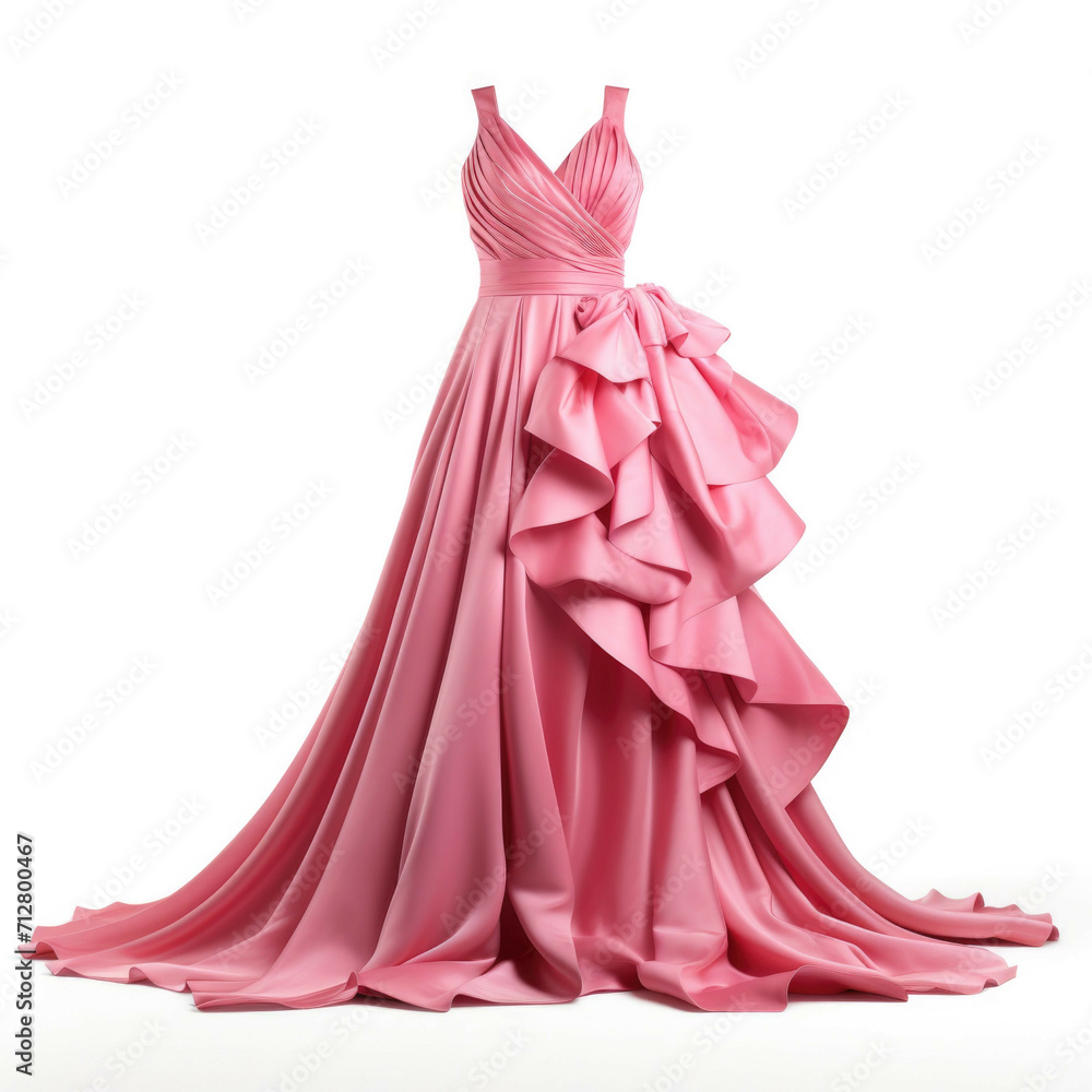 Pink Dress isolated on white background Pink Dress isolated on white background