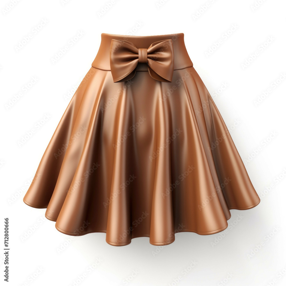 Brown Skirt isolated on white background Brown Skirt isolated on white background
