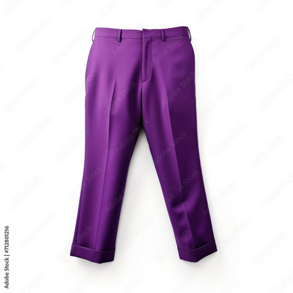 Purple Trousers isolated on white background Purple Trousers isolated on white background