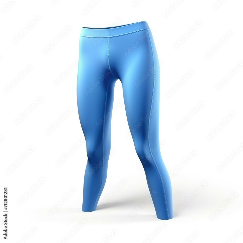 Blue Leggings isolated on white background Blue Leggings isolated on white background